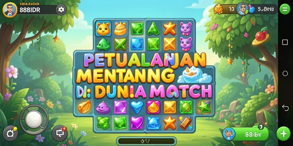 Tangkapan layar 888IDR menunjukkan gameplay mencocokkan warna yang menantang.