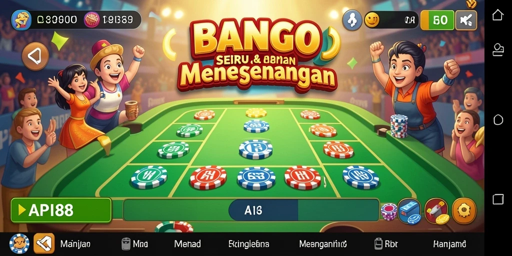 Tampilan gameplay Bingo di API88 yang penuh warna dan seru.