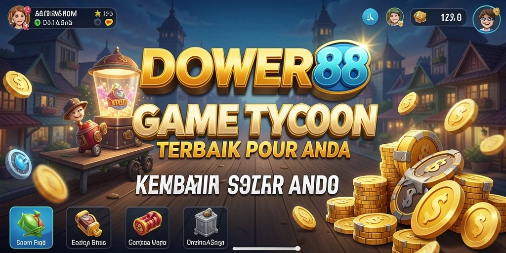 Tangkapan layar DOWER88 menampilkan gameplay seru dalam membangun kerajaan bisnis.