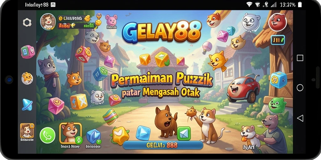 Tampilan gameplay Puzzle seru di GELAY88 yang menantang.