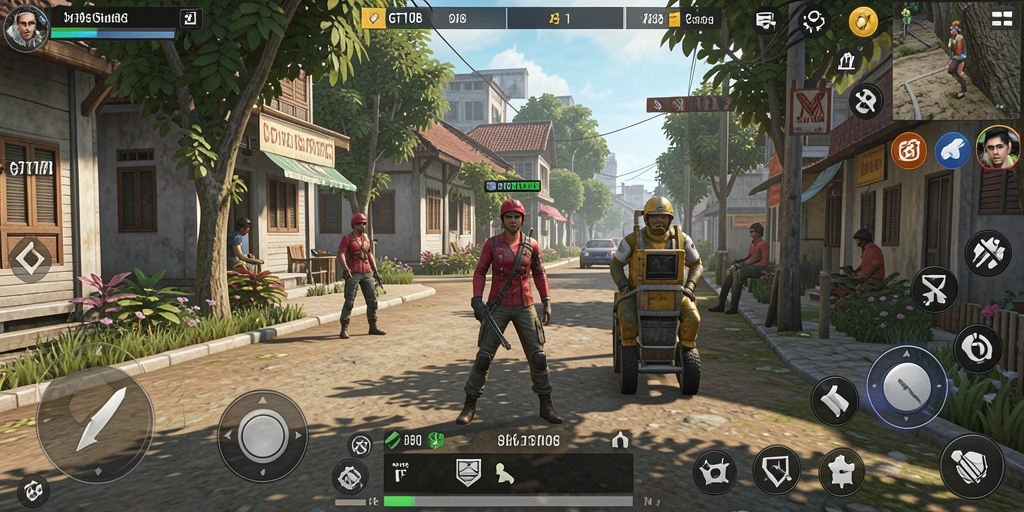 Tampilan gameplay GT108 yang menampilkan simulasi kehidupan sehari-hari.