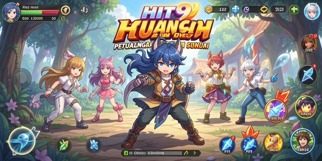 Tampilan seru dari gameplay HIT9 yang penuh aksi Anime.