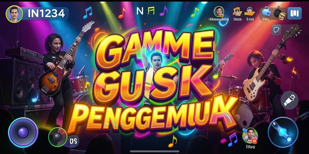 Tampilan gameplay IN1234 dengan pengalaman musik yang interaktif.