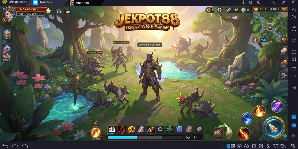 Screenshot JEKPOT88 menampilkan petualangan seru dalam dunia MMORPG.