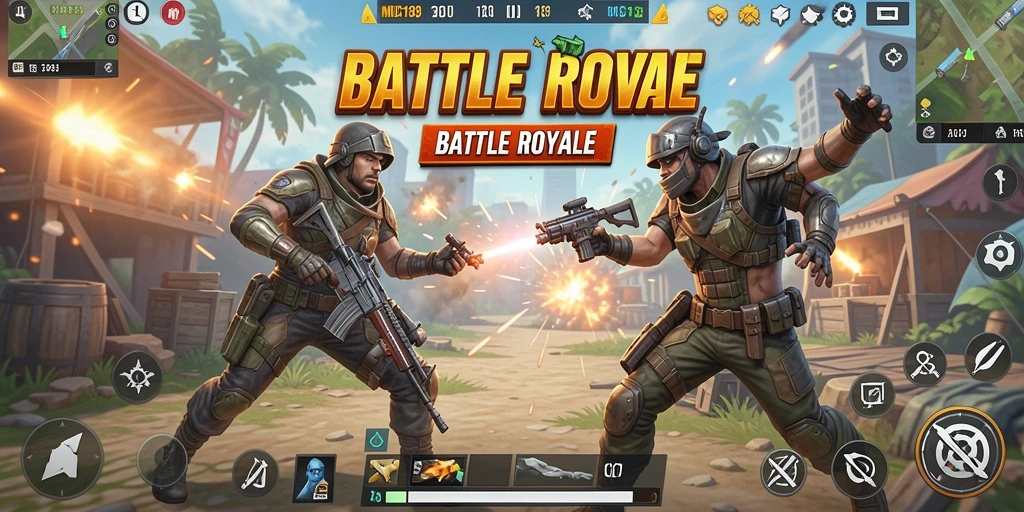 Screenshot MDG188 menampilkan aksi menegangkan dalam pertarungan Battle Royale.