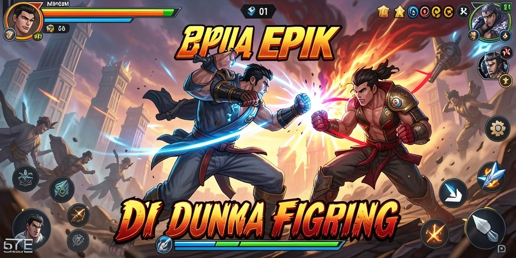 Tampilan gameplay menarik dengan pertarungan dinamis dan karakter unik.