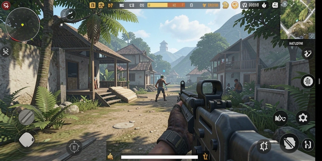 Tampilan gameplay RATUDEWI yang mendebarkan saat pertempuran intens.